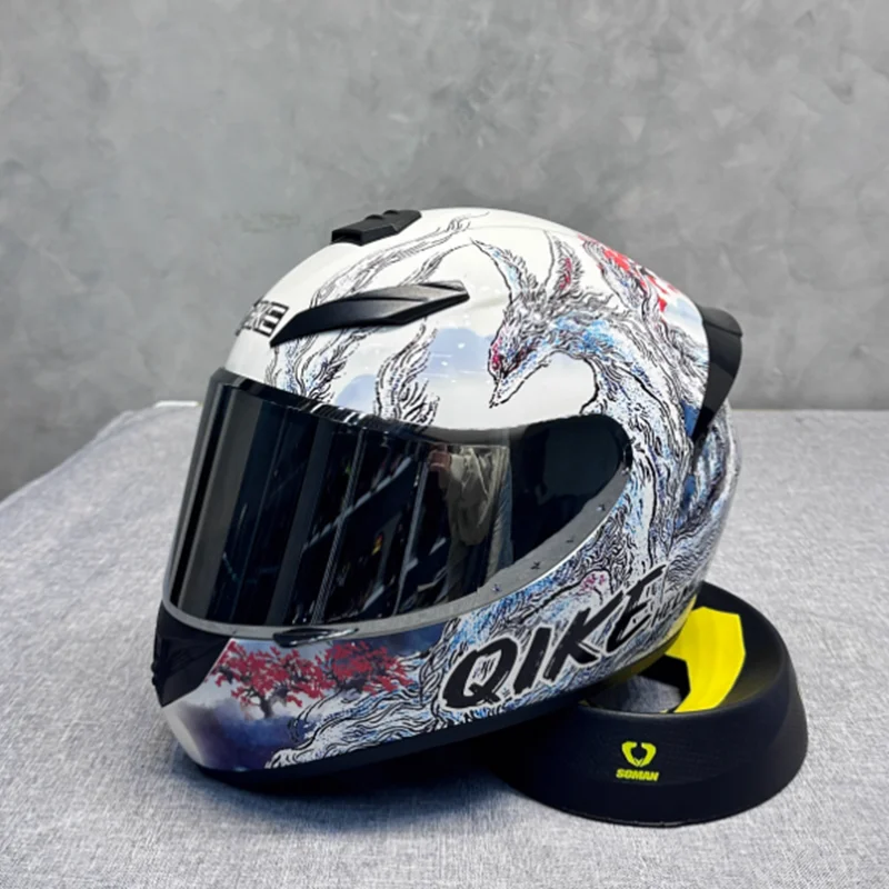 

Nine-Tailed Fox Full Face Motorcycle Helmet with Anti-Scratch Coating and Sturdy Ideal for City Commuting and Touring Unisex