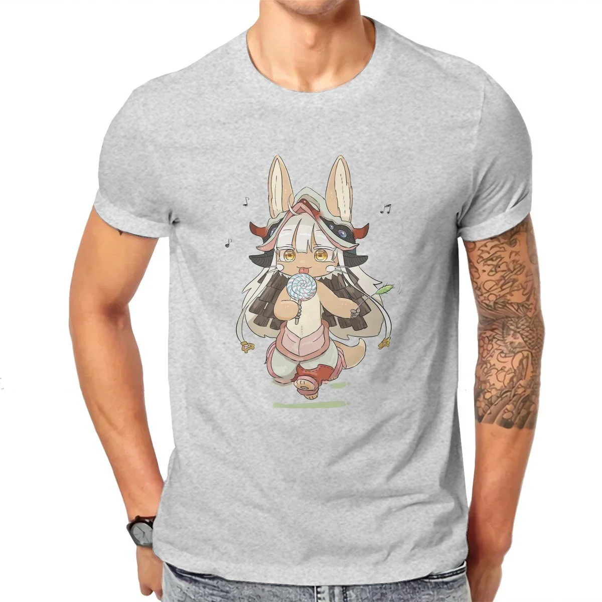 Made In Abyss Cute Nanachi Tshirt Grephlc T Shirt Punk Hot Sale 100% Cotton O-neck Men's Tees Herejoko Straatwaer