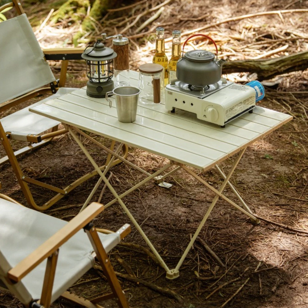 التخييم في الهواء الطلق طاولة قابلة للطي عالية القوة خفيفة الألومنيوم المحمولة الجدول حفلة نزهة شواء المحمولة مكتب قابل للطي المشي لمسافات طويلة