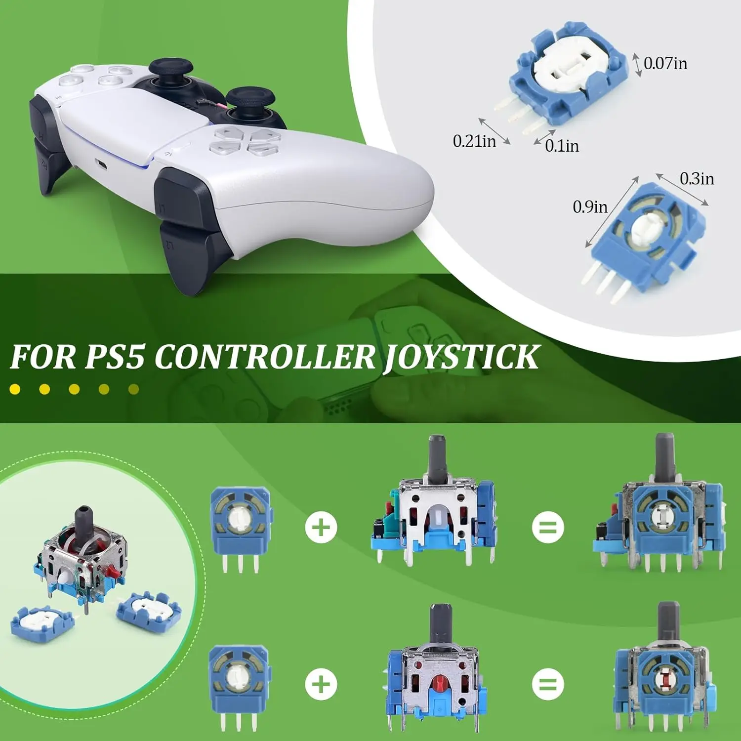 50 sztuk/partia Oryginalny OEM do kontrolera gier PS5 PS4 Analogowy drążek 3D Sensor Część Mikro Mini Przełącznik Oś Potencjometr 2.3K 10K Ohm — zdjęcie produktu 3