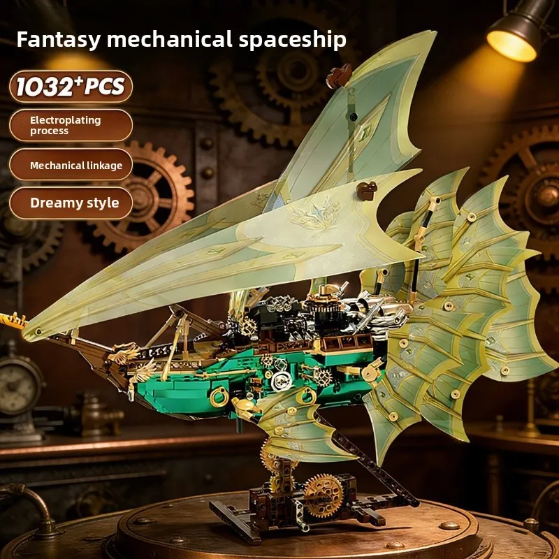 2026 new punk mechanical spaceship assembly compatible Lego building block toy birthday gift for boys over 14 years old
