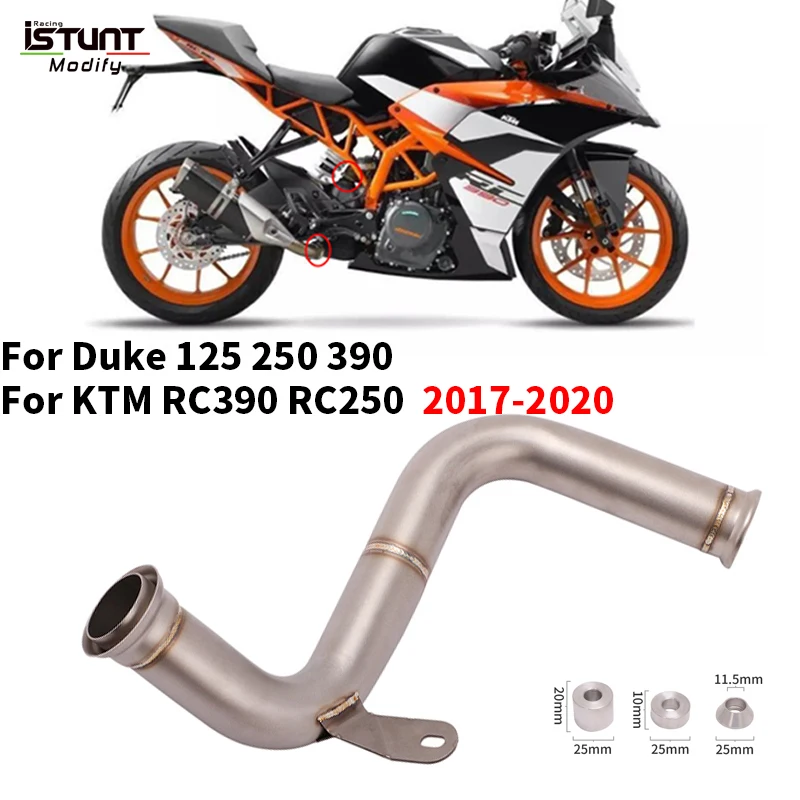 Slip On para KTM Duke 390 125 250 390 RC390 2017 2018 2019 2020 tubo de enlace medio de Escape de motocicleta silenciador de Moto