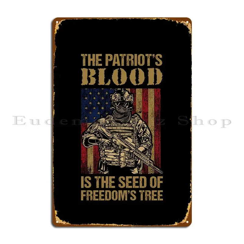 

Патриотическая кровь — металлические таблички с вывесками, винтажный дизайн гаража, индивидуальный жестяной знак, плакат