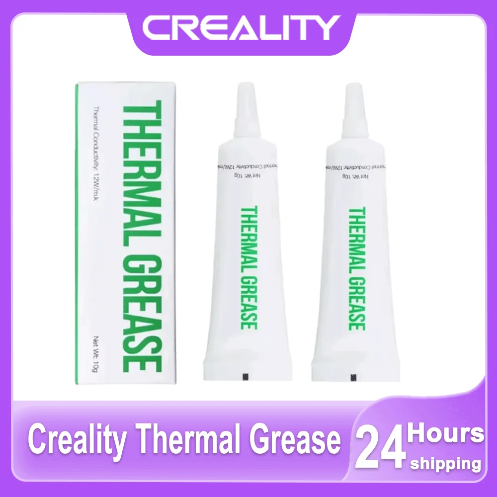 

Термопаста Creality, 2 шт., для 3D-принтера, высокая теплопроводность, непроводящая и некоррозийная, нетоксичная и экологически чистая