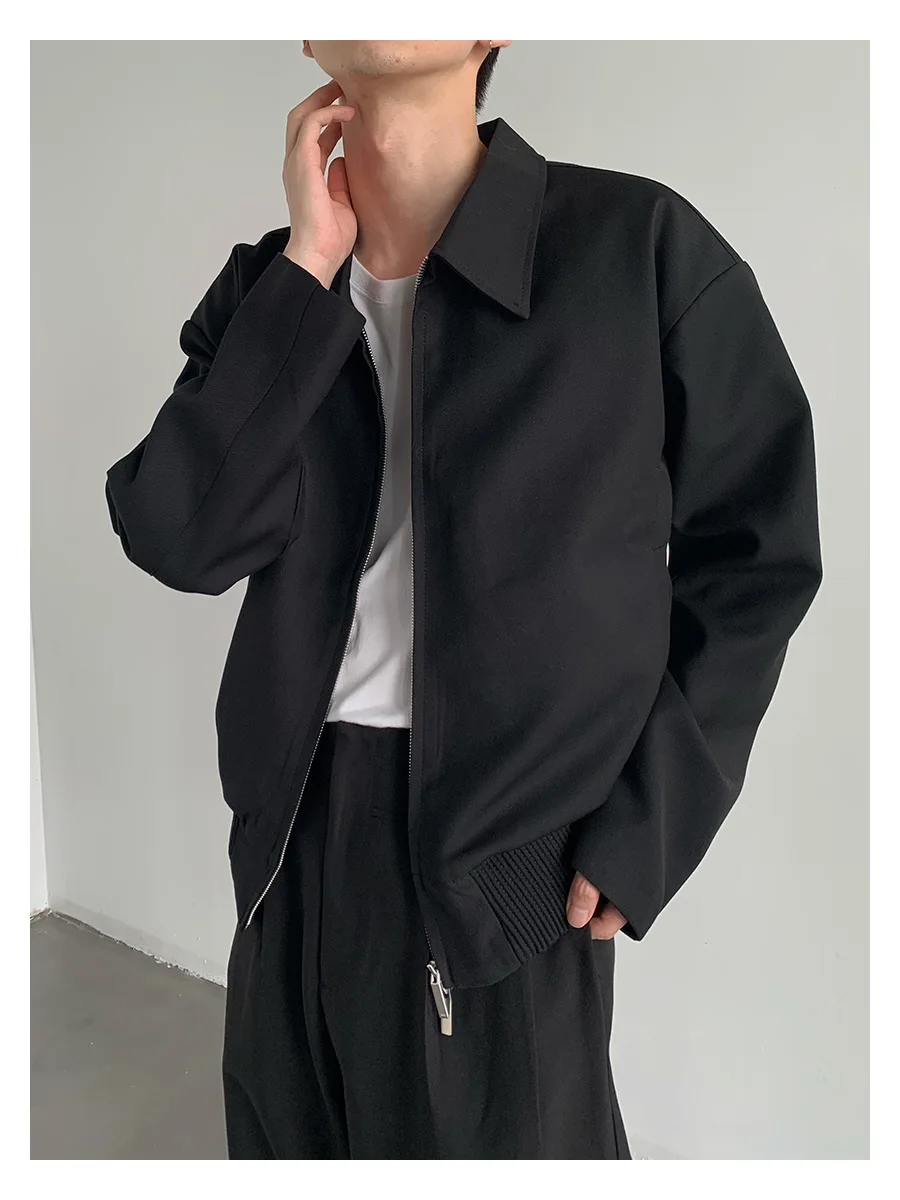 

TRSYPHXM 2024 autumn and winter new high-end jacket with shoulder pads, loose solid color lapel short jacket