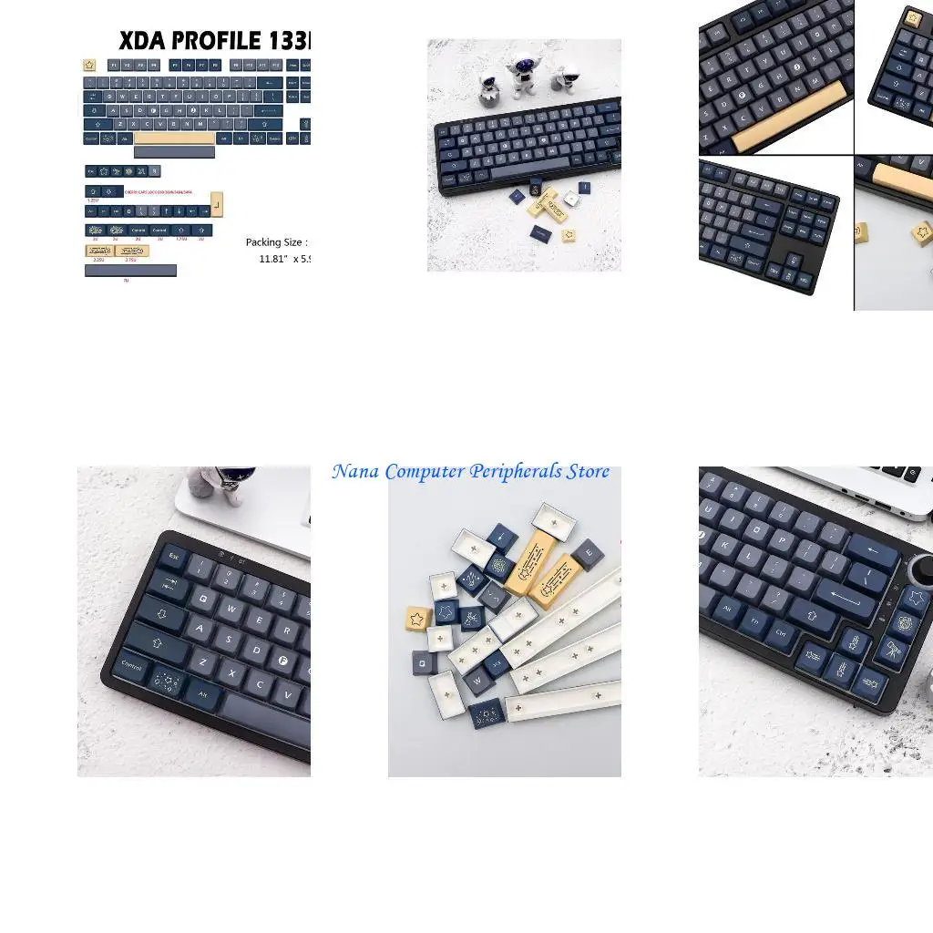 

F68C Stargaze Keycaps Dye Sub PBT XDA Keycap for GK61 64 68 75 84 96 980 104 108