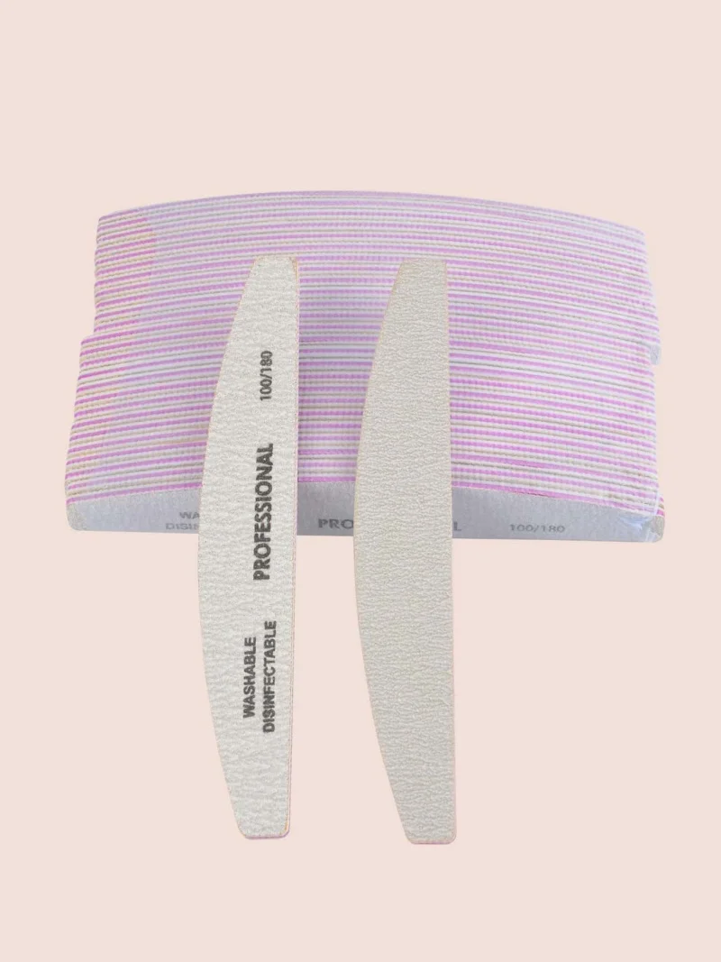 

25/50PCS Professional Nail Files 100 180 EVA Thickened Nail Files Sandpaper For Nails Manicure Salon Tool Set