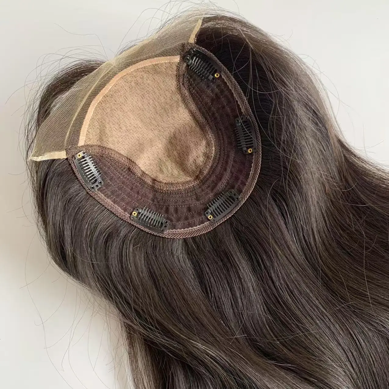 

6*7 шелковые основы, топперы для волос и кружевные волосы, размер 16 дюймов, европейские необработанные волосы, женский парик, невидимые топперы для наращивания волос