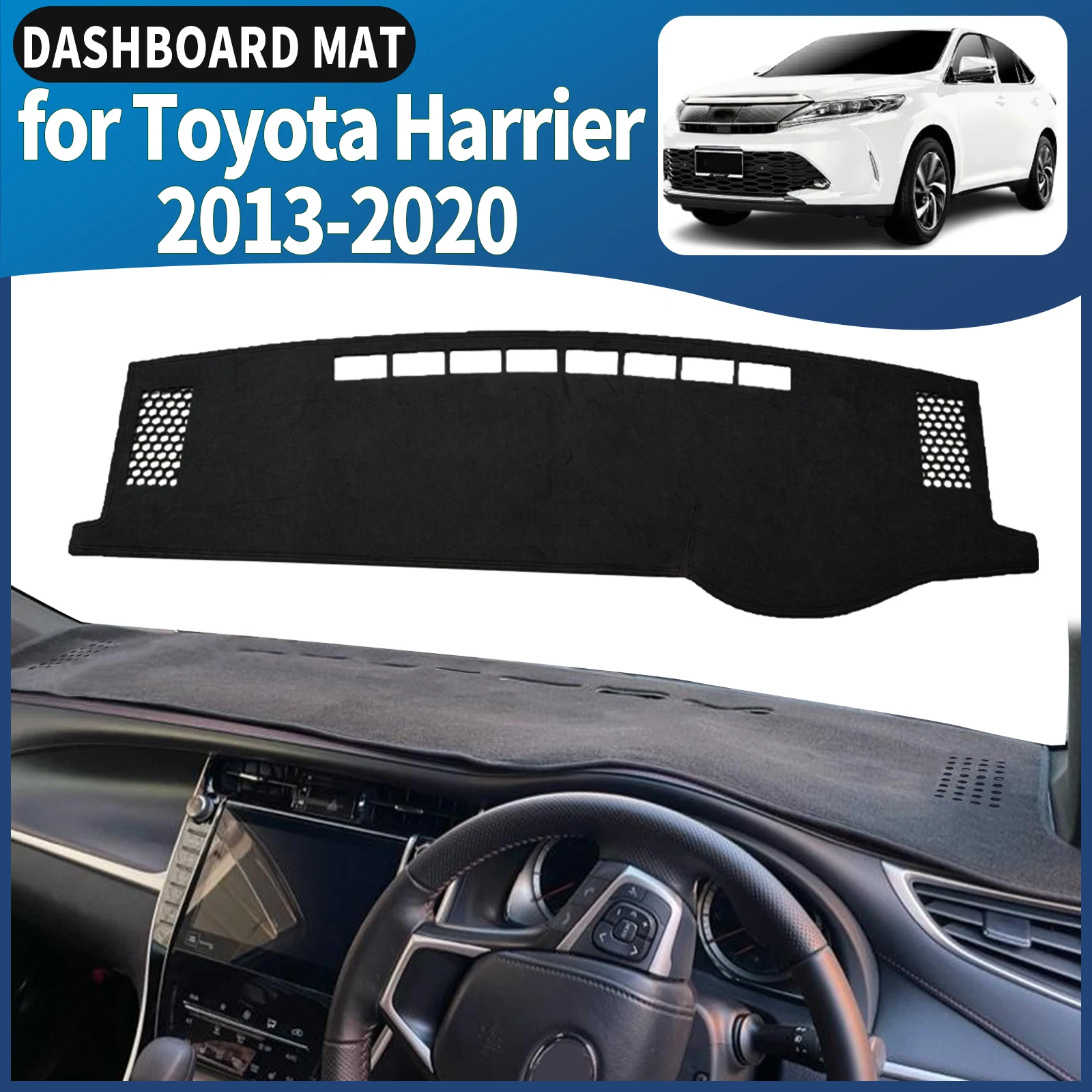 

fit for Toyota Harrier XU60 2013 2014 2015 2016-2020 Dashmat Dashboard Cover Pad DashMat Sunshade Accessories Protective Carpet