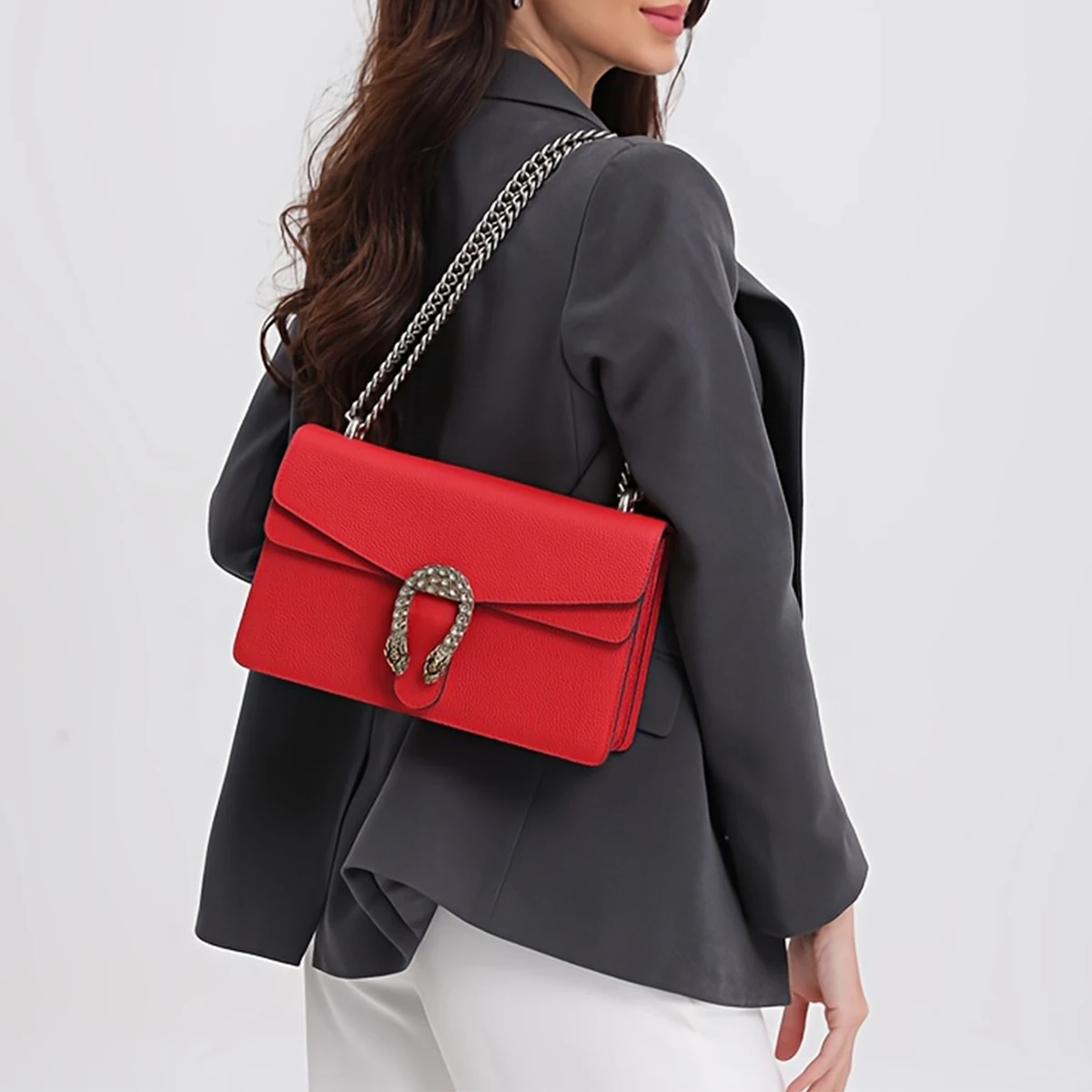 

luxury brand design crossbody bags for women genuine leather chains shoulder bag high quality fashion Funky purses and handbags