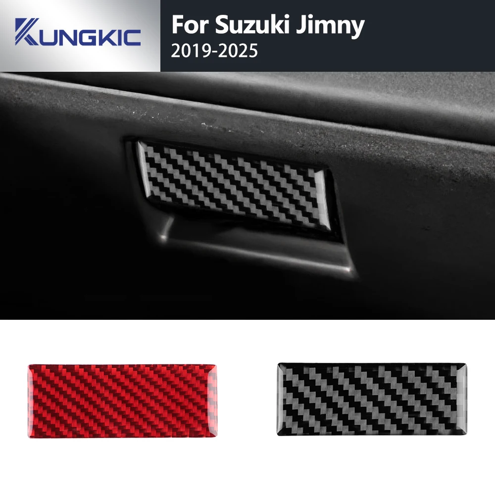 

Для Suzuki Jimny 2019 2020 2021 2022 2023 2024 2025 Наклейка из настоящего мягкого углеродного волокна LHD RHD Автомобильный ящик для инструментов второго пилота Панель переключателя