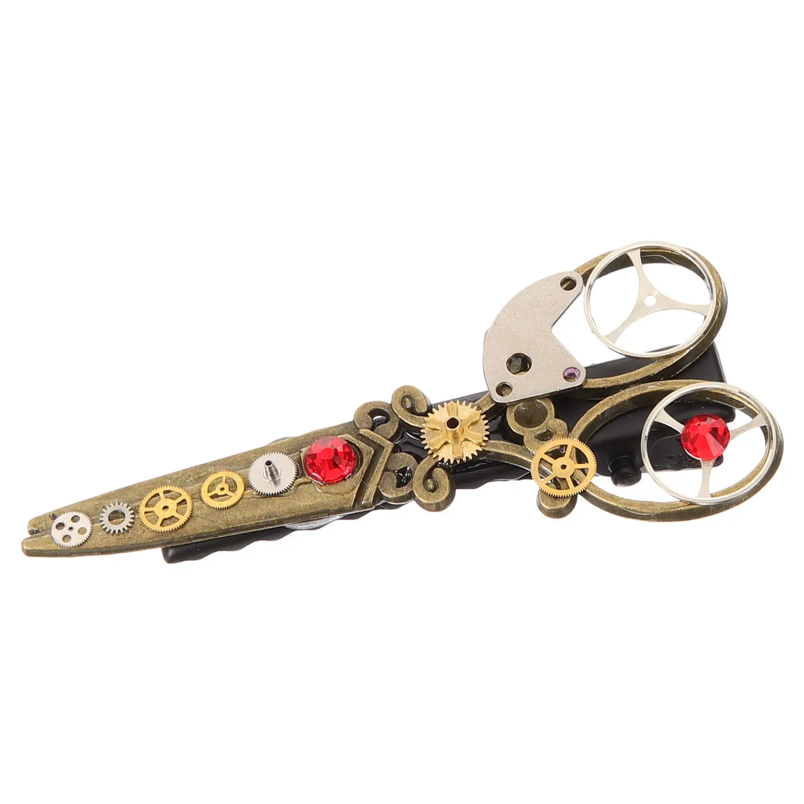 

Gear Scissor Hair Clip Vintage Punk Gothic Lolita Style Metal Decorative Hair Clip for Women Party Wedding Ceremony