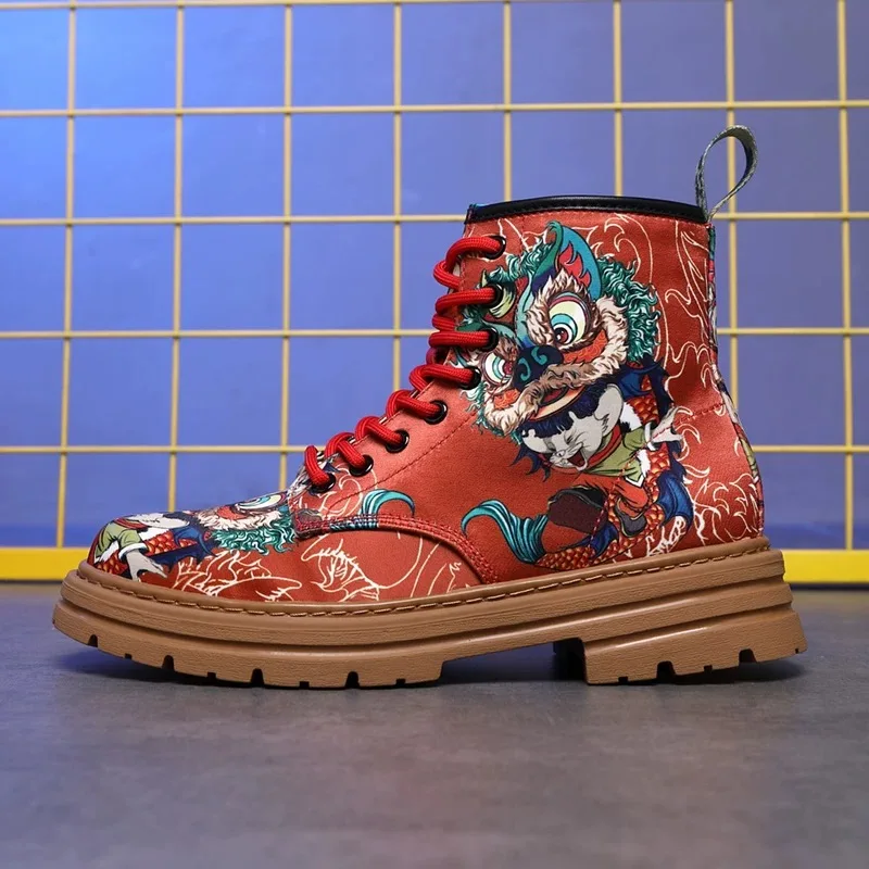 Brand Men's Sneakers and Casual Shoes Men's Running Shoes Red Shoes For Man Guo Feng Original Luxury Designer Sneakers