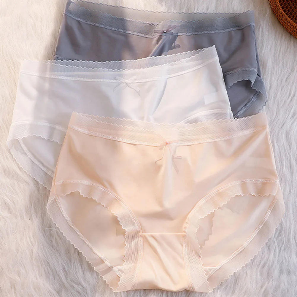 

Lightweight Lingerie Women's Seamless Quick-Drying Panties Solid Color Lingerie Sexy Triangle Underwear Ultra-Thin Underpants
