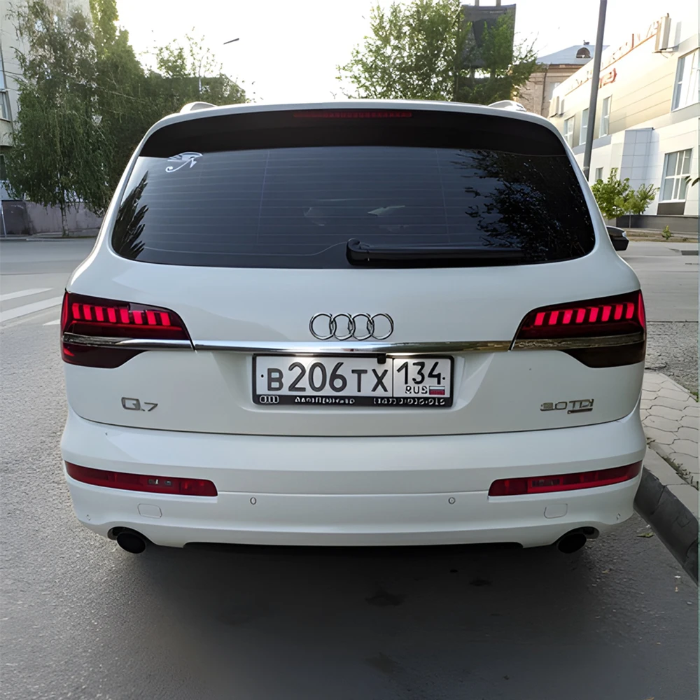 

Автоматические задние фонари для Q7 2006-2015, обновление 2023, светодиодный автомобильный задний фонарь в сборе, через задний фонарь, динамический плавный задний фонарь
