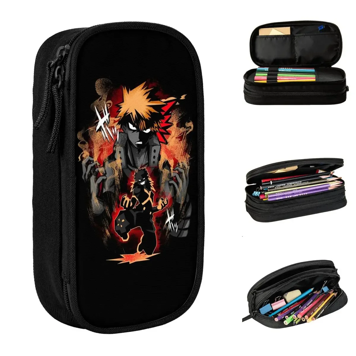 

My Hero Academia Dainamaito Pencil Case Anime Pencil Box Pen Box for Student Large Storage Bag Students School Zipper Stationery