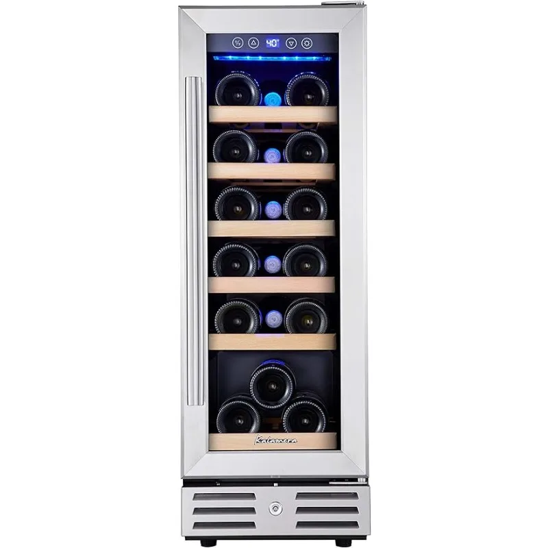 

Kalamera Mini Fridge 18 Bottle - 12 inch Wine Cooler Refrigerator, Built-in or Freestanding