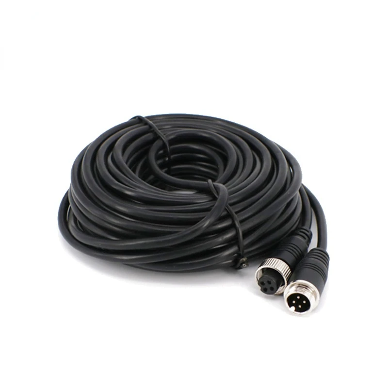 Universal trailer reversing image aviation line double shield extension line vehicle-mounted monitoring connection line cold-res