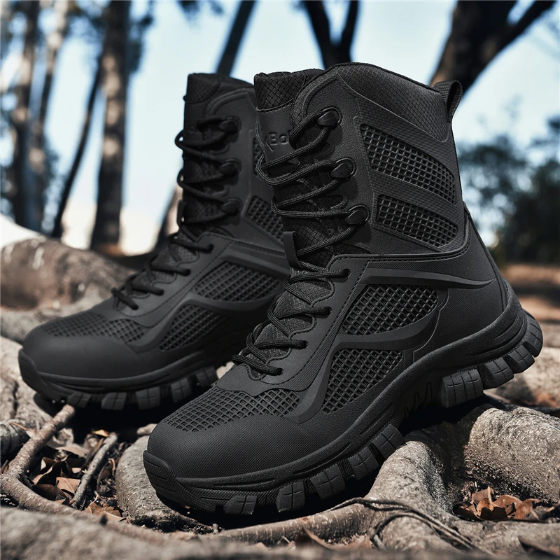 Classic Brand Comfortable High Top Trekking Sneakers Top Quality Wearable Outdoor Hiking Shoe Anti Slip Mountain Climbing Boots