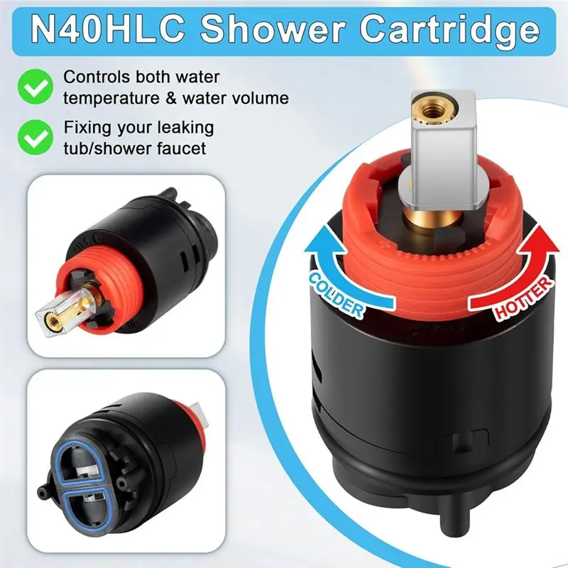A84X-For RK7300-CART-3P For Temp-Gard III Series Compatible N40HLC Replacement Cartridges For HL-40 Shower Heads