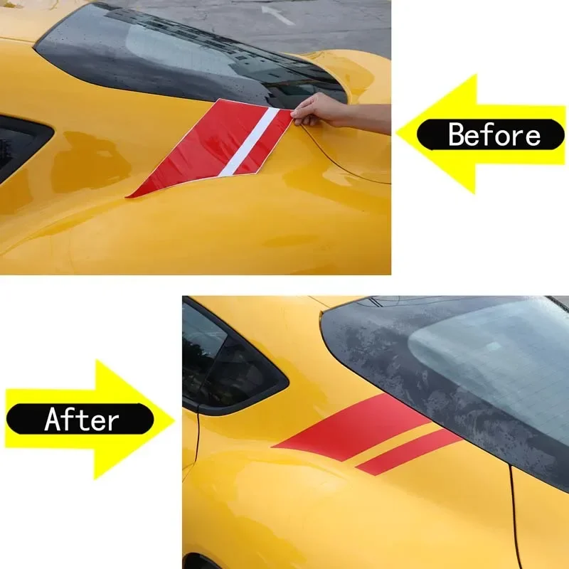 For 2019-2026+ Toyota Supra PVC black car styling car C-pillar stripe sticker car exterior protection accessories