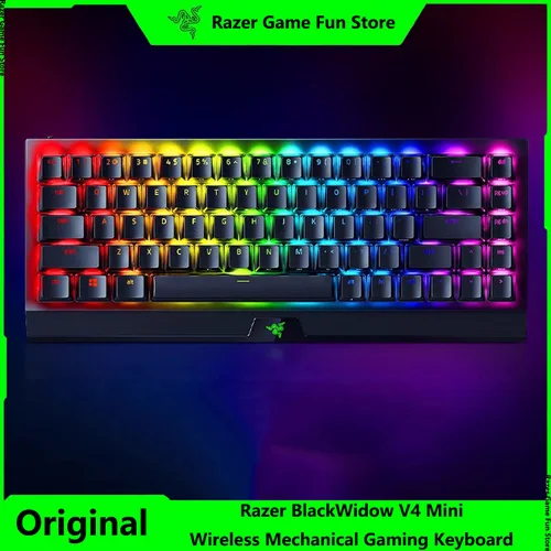 Imagen 2 del producto Razer BlackWidow V4 Mini teclado mecánico inalámbrico intercambiable en caliente 3 modos Bluetooth 2,4G USB pudín teclas Gaming Office
