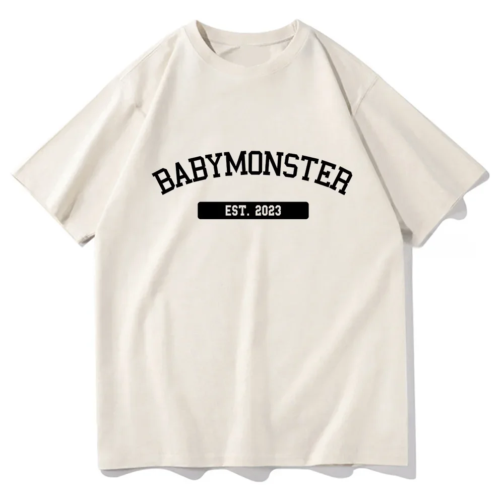 Baby Monster Kpop T Shirts 2023 Fashion Men/Women T Shirt Aesthetic T-Shirt Unisex High Quality Cotton Tees Vintage Clothes