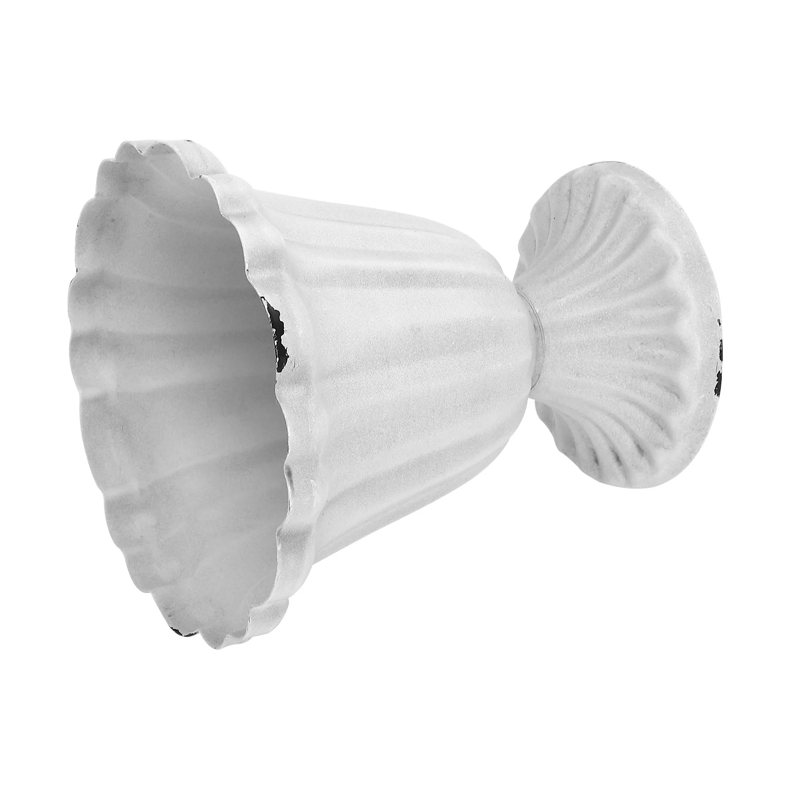 

1Pcs White Iron Flower Vase for Desktop Plant Arrangement Container Simple Home Office Decoration Retro Home Vase