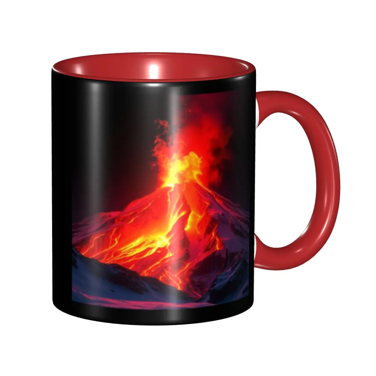 Volcano In The Snow Mug Funny Ceramic Coffee Cups Tea Mugs Milk Cup Drinkware Gift for Friends DIY Custom