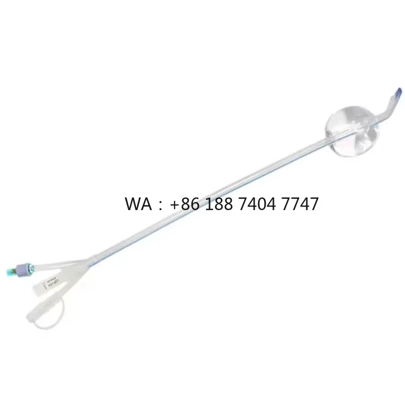 catheter-en-silicone-super-lisse-avec-ballonnet-medical-jetable-a-trois-tetes