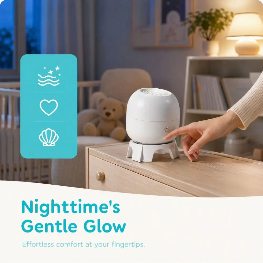 360 Degree Rotating Dreamy Ocean Projector Flexible Neck USB Rechargeable Party Ambient Light Ocean World Snowflake
