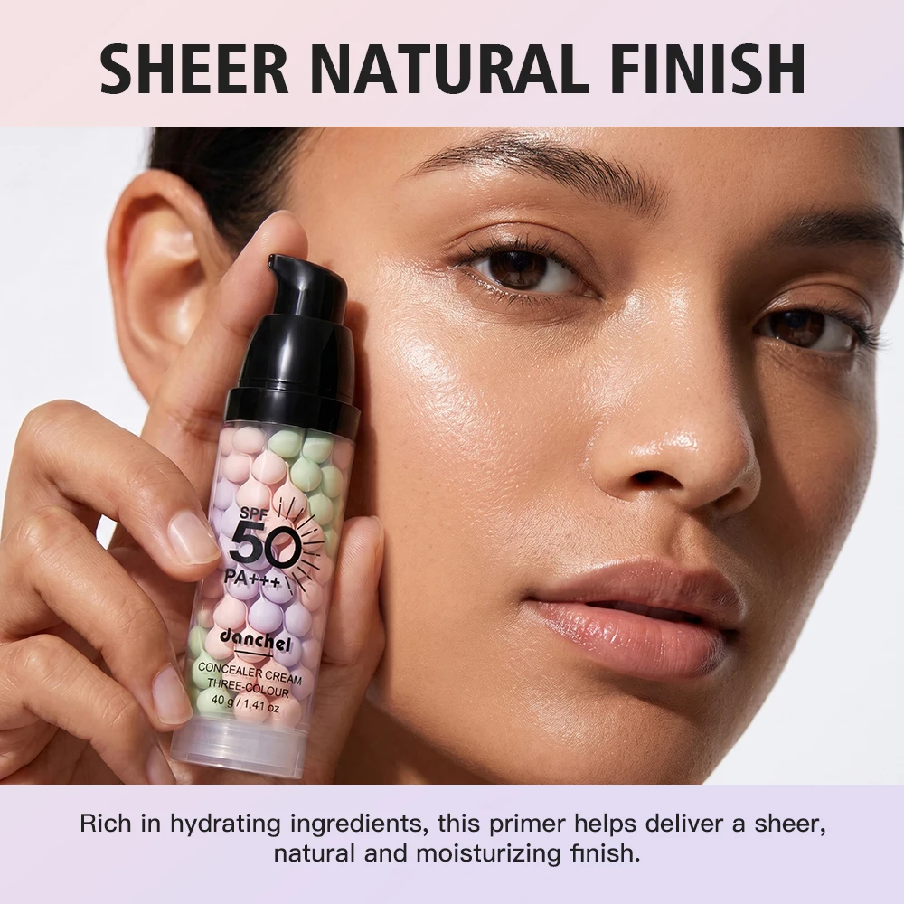 SPF 50 Primer for Face Before Makeup Sun 3 In 1 Color Corrector Face Primer Oil Control & Moisturizing Skin Tone Correcting