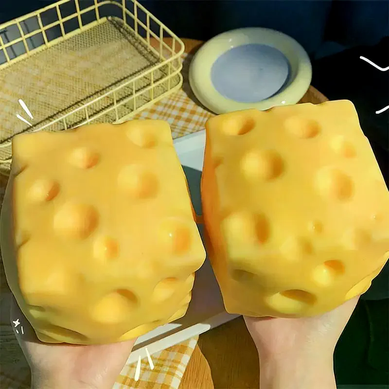 Giant Cheese Squeeze Toy Extra Large Size Cheese Fidget Toys Rebound