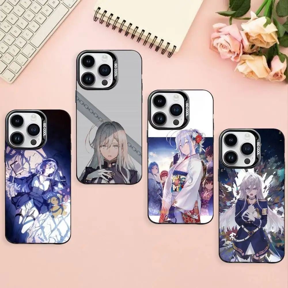 

86-Eight Six- Phone Case For iPhone17,16,15,14,13,12,11 Plus,Pro Max Black Border Silver Plated Cover