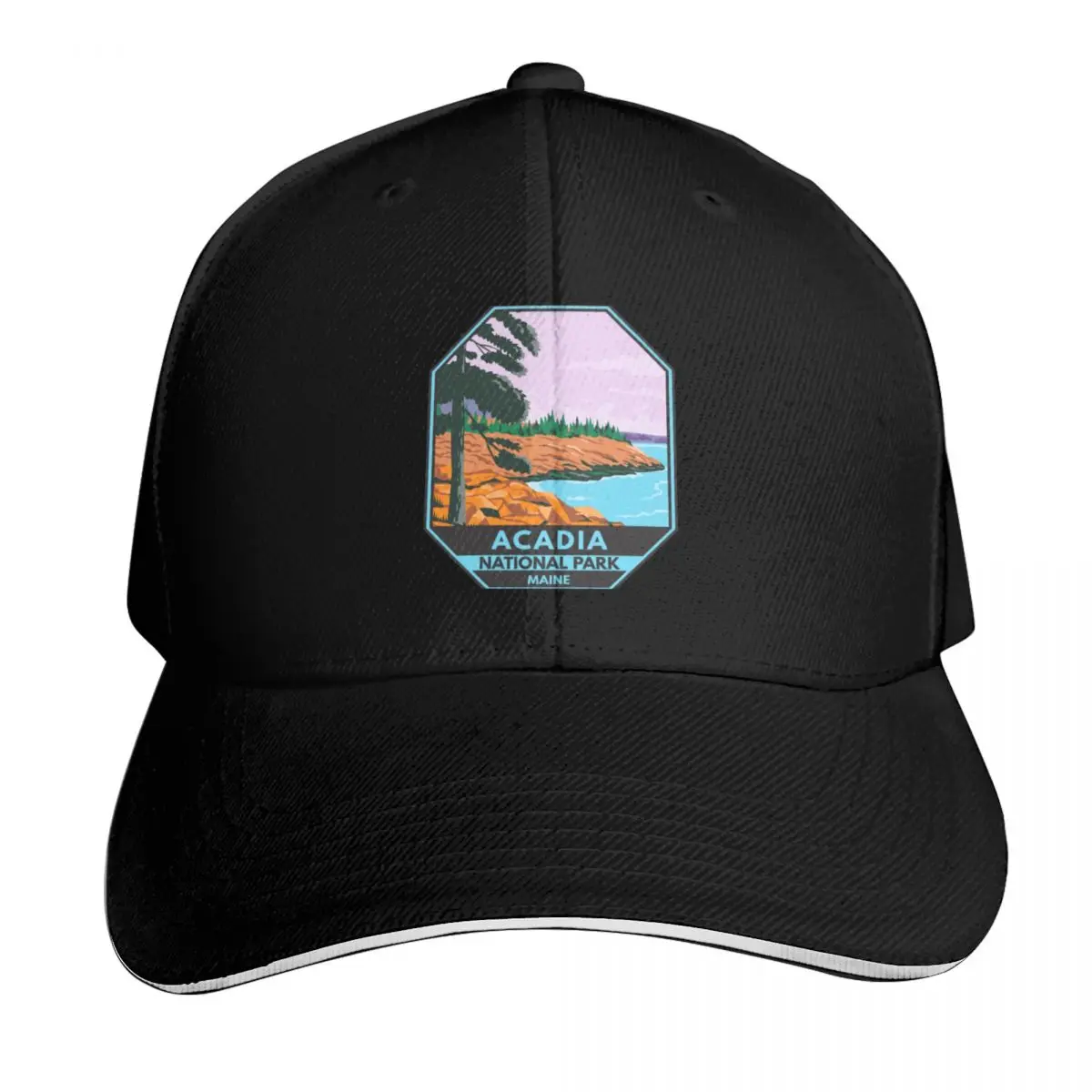 Acadia National Park Maine Bar Harbor Emblem Baseball Cap Men Women Casual Summer Sport Sun Cap