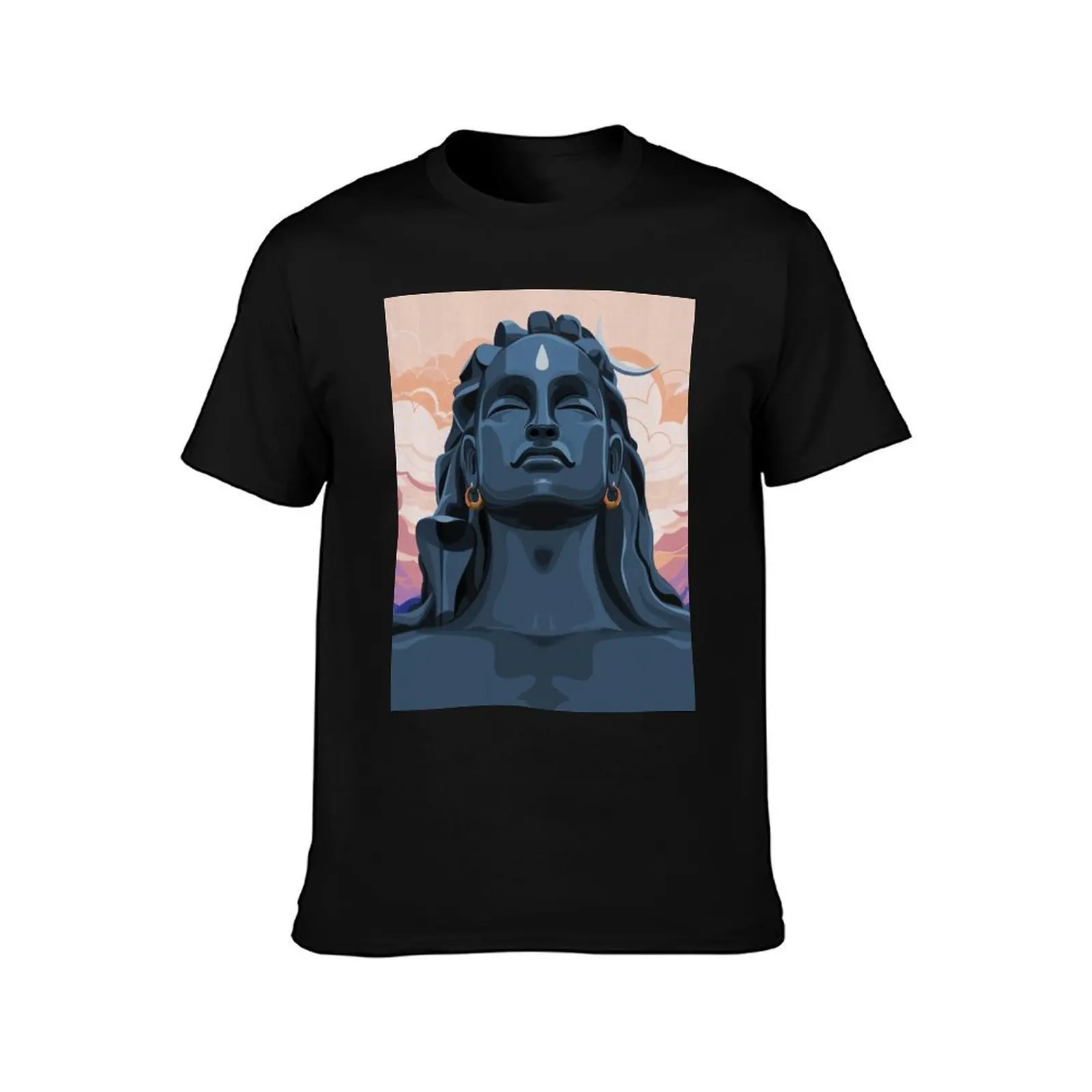 Adiyogi Shiva - The Source of Yoga Meditation T-Shirt Summer Casual Cotton Tee Oversized Streetwear Tops Unisex Men Women