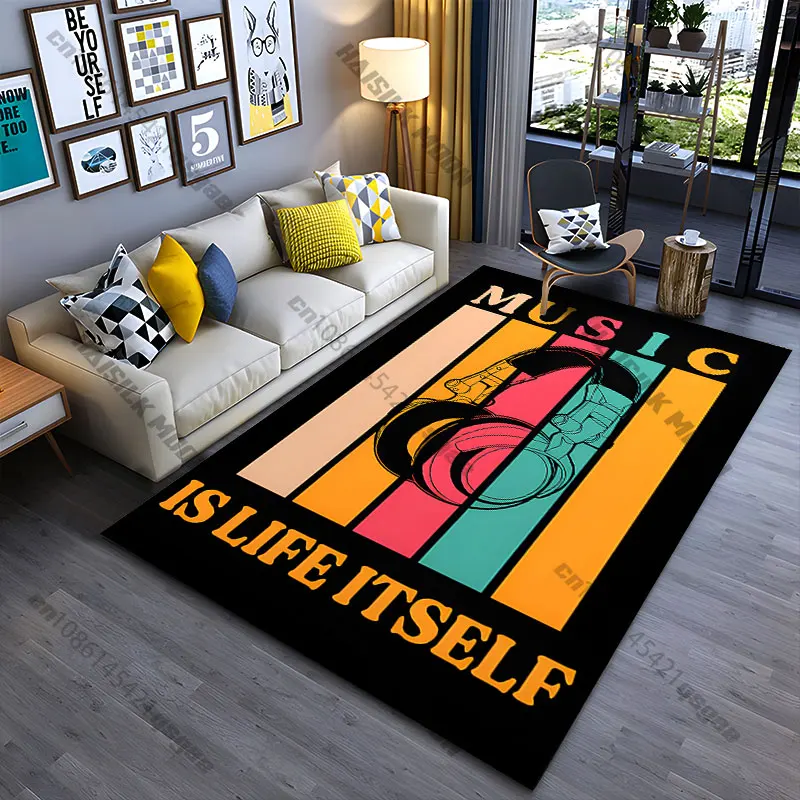Music passion vibrancy self expression carpet Yoga living room room decor children's crawling mat doormat area rug