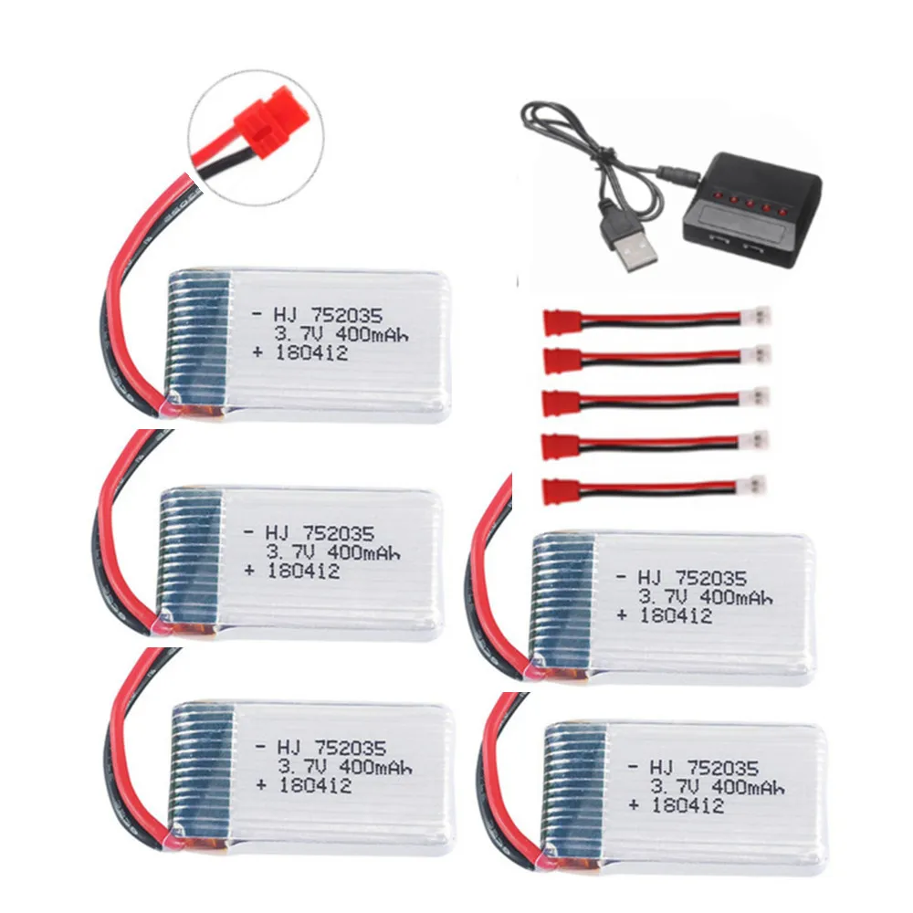 3.7V 400mah Lipo Battery For SYMA X15 X5A-1 X15C X15W RC Drone Helicopter Spare Parts 3.7v 752035 Rechargeable battery