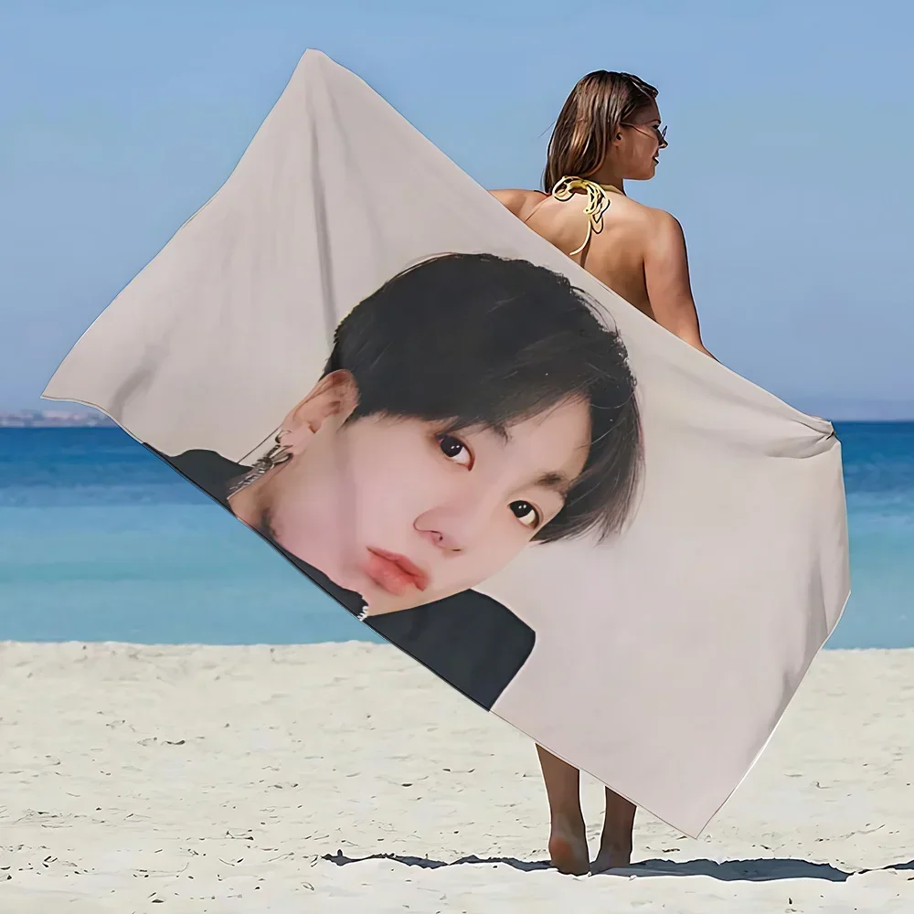 Jungkook_Seven_Tease Beach Towel Microfiber Sand Free Quick Dry Soft Sandproof Pool Towels Gift for Women Travel