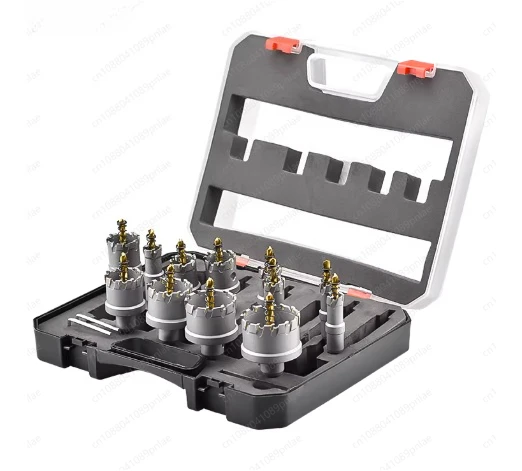 12-Piece Hole Opener Drill Bit Set 304 Stainless Steel Special, Metal Aluminum Alloy Wood Plate Punching