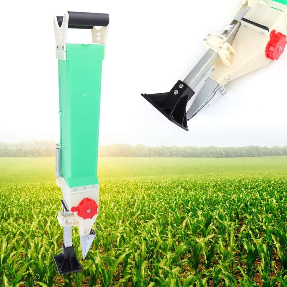 Semoir manuel à tube unique – Outil de jardinière de jardin debout en hauteur et profondeur réglables – Ensemble de plantation de sol pour légumes/fleurs