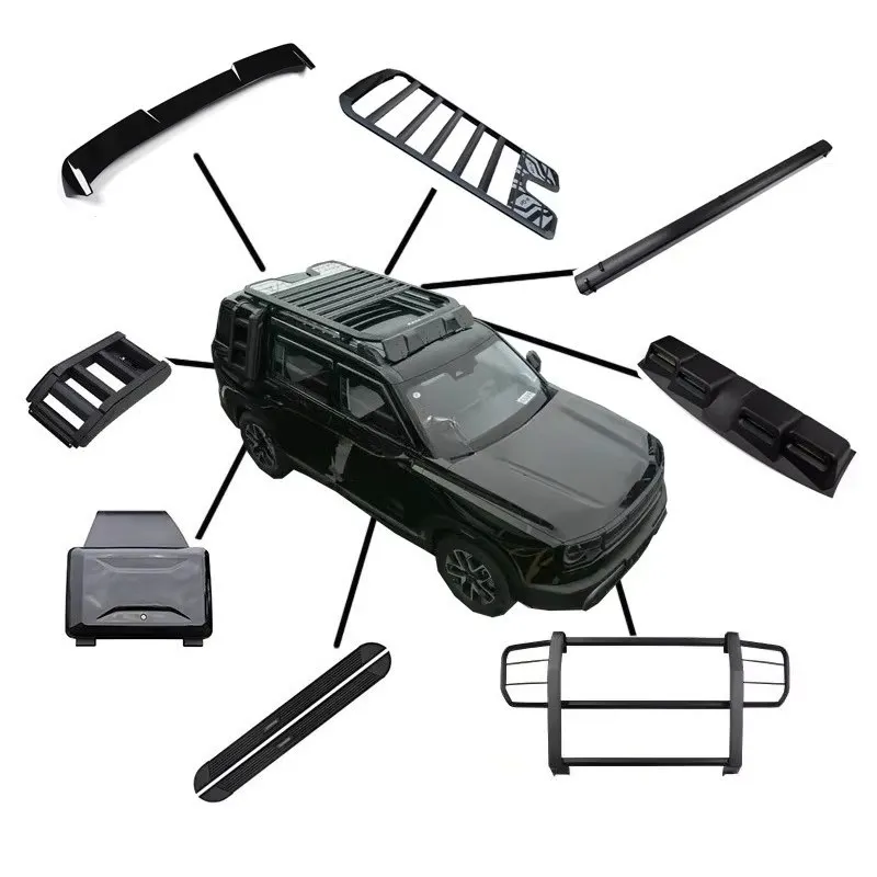 For Baic Bj30 B30E Dune Car Roof Racks Car Rear Ladder Side Storage Box  4X4 Roof Rack for Baic Bj30 B30E Dune Accessories