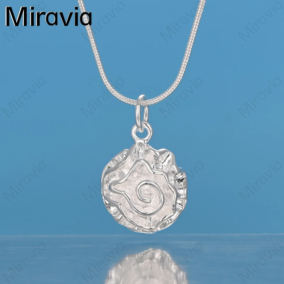 

Miravia 925 Sterling Silver Rose Pendant Necklace Pendant Necklace Daily Accessories Women Simple Elegant Jewelry
