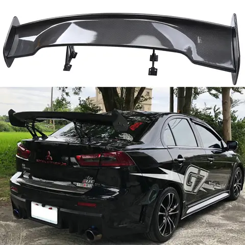 Lancer EX 스포일러 ABS 소재 자동차 리어윙 범용 스포일러, 자동차 GT 부품, 탄소 섬유 트렁크 하이 퀄리티, 2010-2014