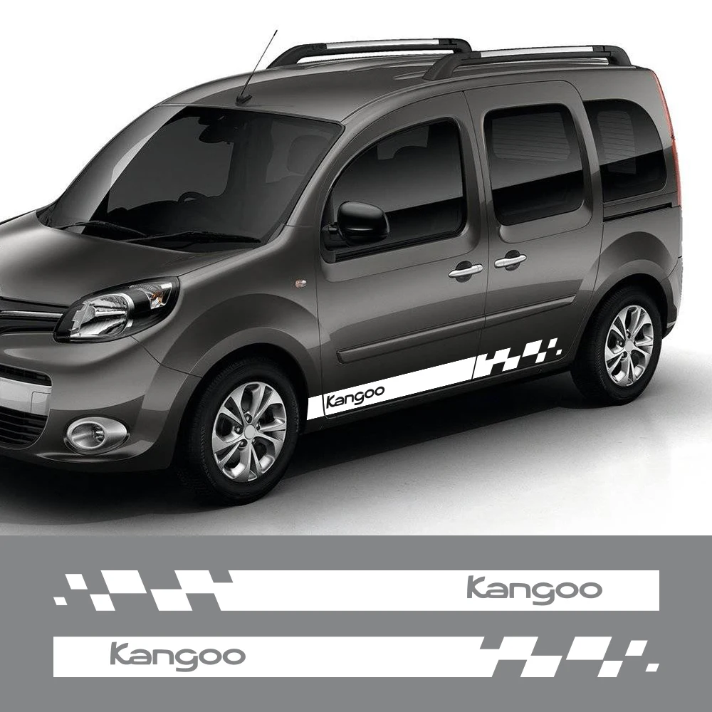 Car Door Side Stickers For Renault Kangoo 1 2 3 4x4 MK1 MK2 MK3 Auto Tuning Accessories Van Graphics Racing Sport Vinyl Decals