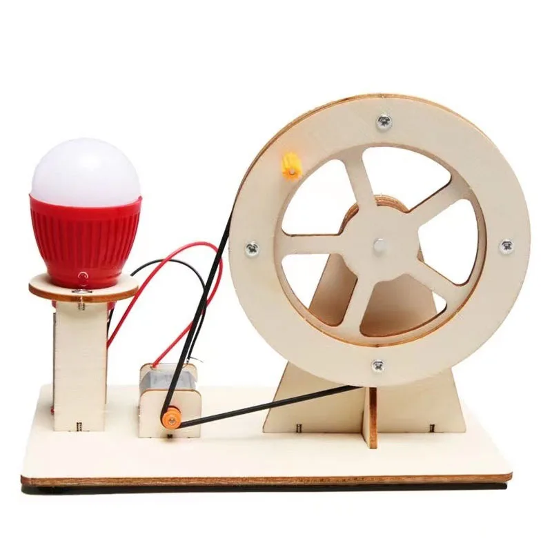 لتقوم بها بنفسك مولد اليد الخشبية للأطفال لعبة العلوم مضحك تكنولوجيا الجذعية أداة الفيزياء عدة ألعاب تعليمية للأطفال لعبة تعلم #6