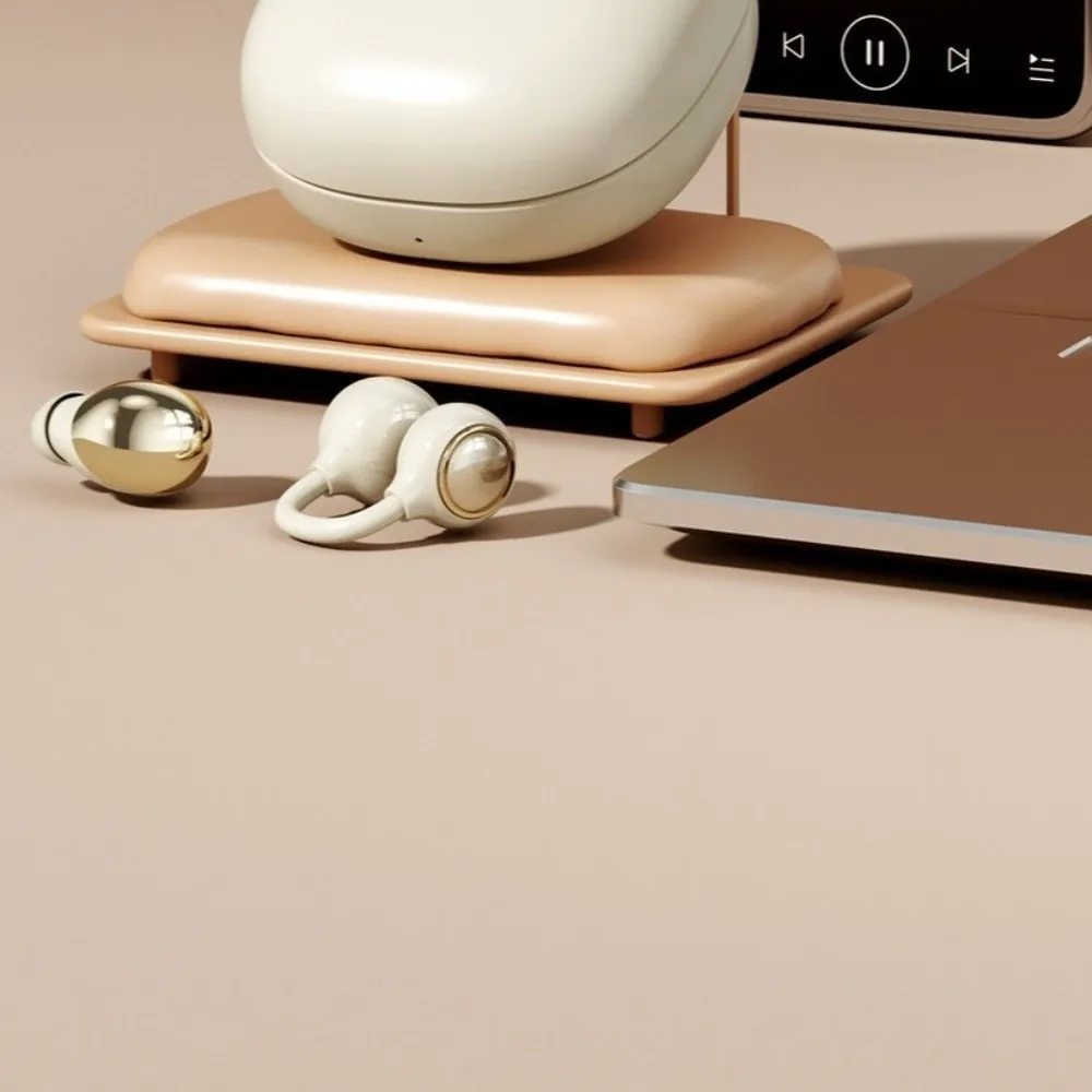 Noise Cancelling Wireless Earbuds Ear Hook In-Ear Open-Ear Earphones Long Battery Makeup Mirror Case Sleep Headphones For Sports