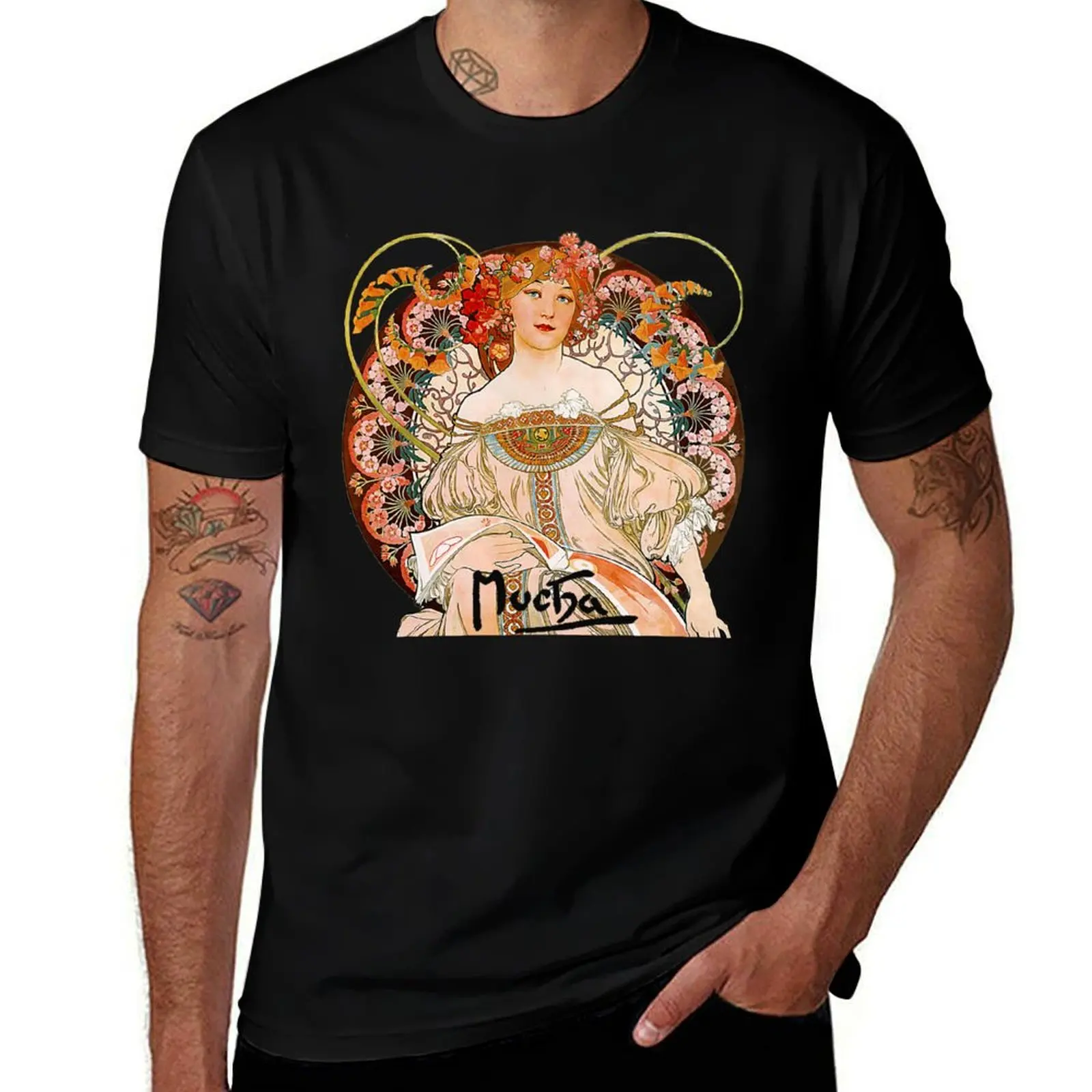 Mucha – Flower Girl T-Shirt Basic Breathable Solid Color T-Shirt