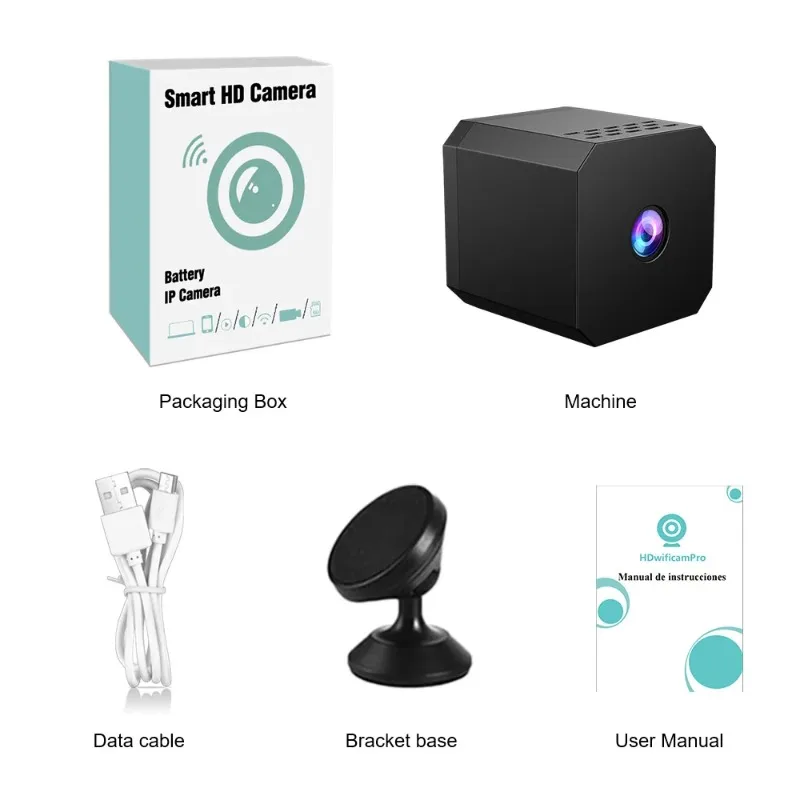 كاميرا صغيرة HD 1080P المنزل كاميرات واي فاي لاسلكية صغيرة أمن الوطن كاميرا للرؤية الليلية عرض عن بعد كاميرا كشف الحركة #6