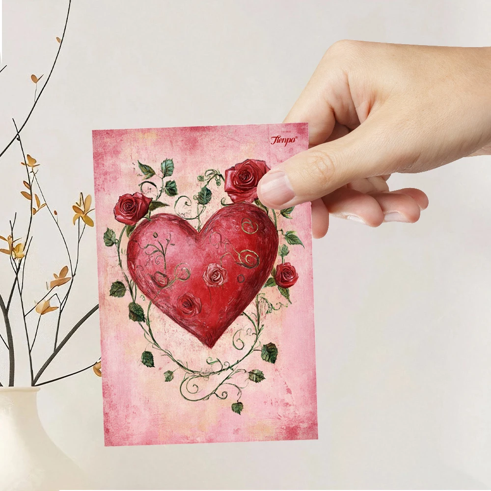 32pcs Postcards,  Whimsical Victorian Love ,Indoor Bedroom Decor,Wall Stickers,Message Cards,Greeting Cards, Memorial Postcards